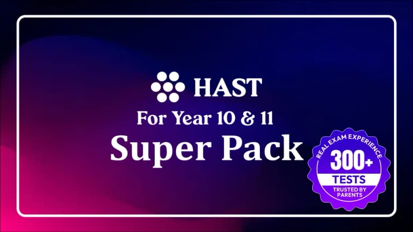 HAST Year 10 & 11 Entry Super Pack course thumbnail - BrainTree Coaching Australia exam preparation program