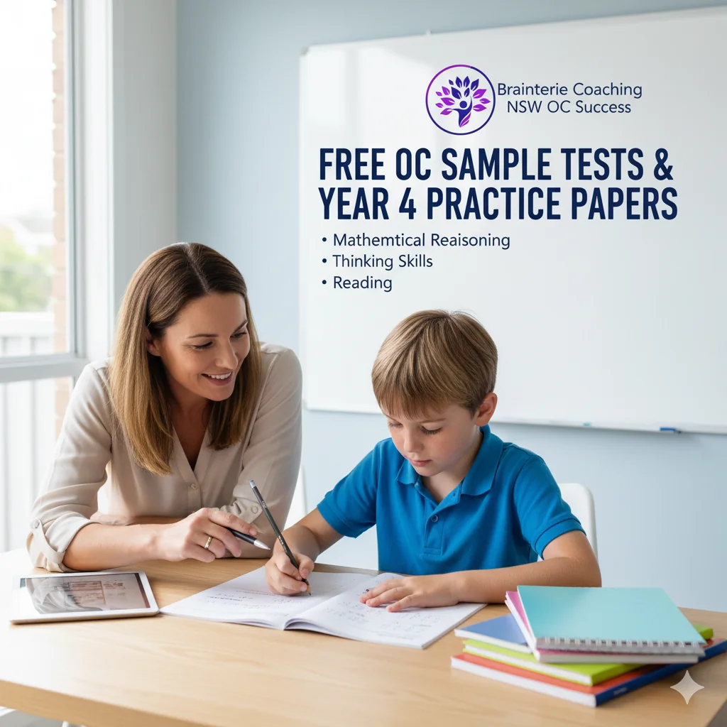 Free OC Sample Test Year 4: Practice Papers with Timed Simulations and Scoring Guide 2026 | BrainTree Coaching